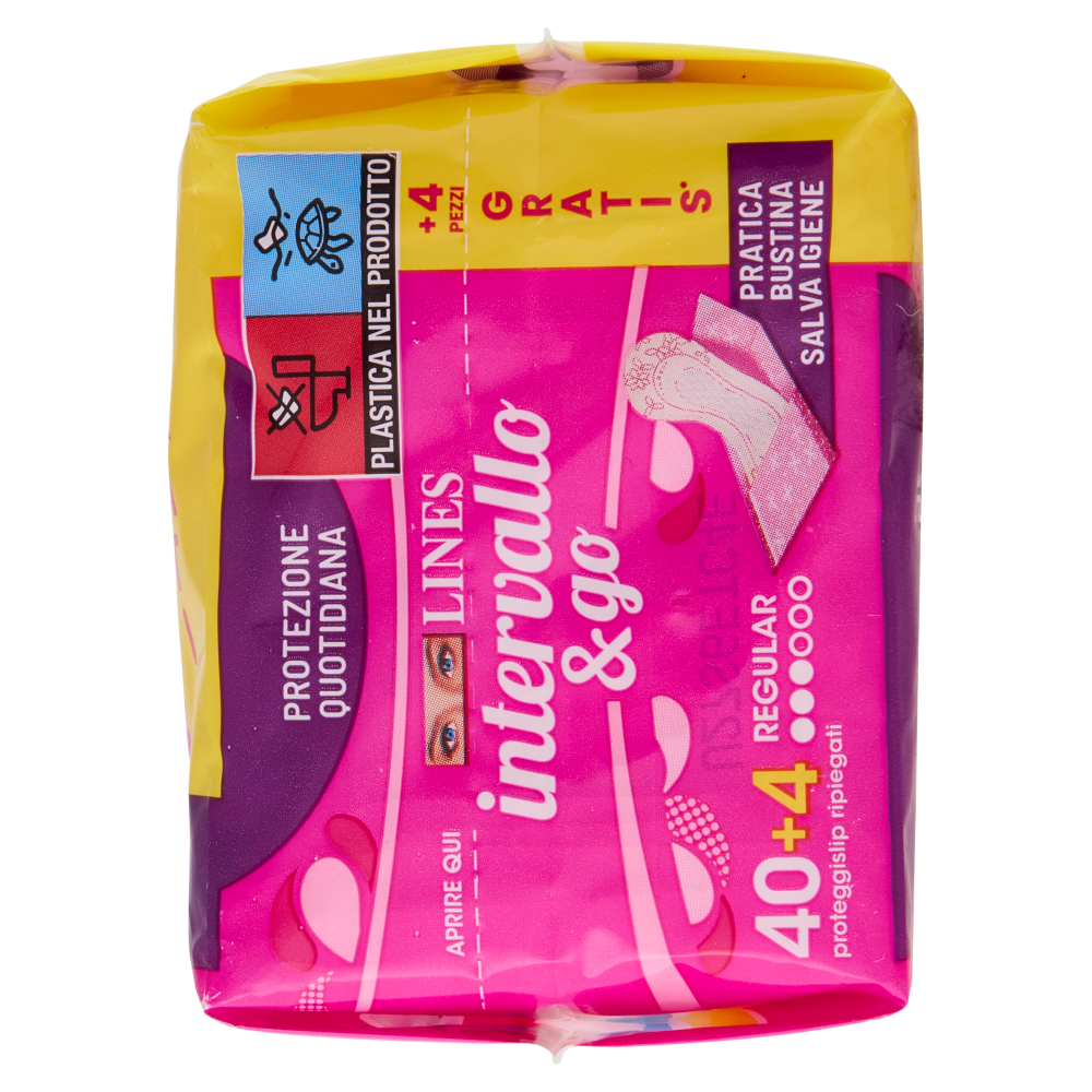 Lines intervallo & go Regular proteggislip ripiegati 40 + 4 pz