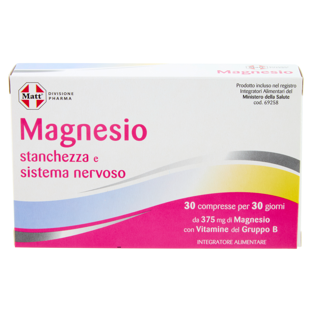 Matt Divisione Pharma Magnesio stanchezza e sistema nervoso 30 compresse 30 g