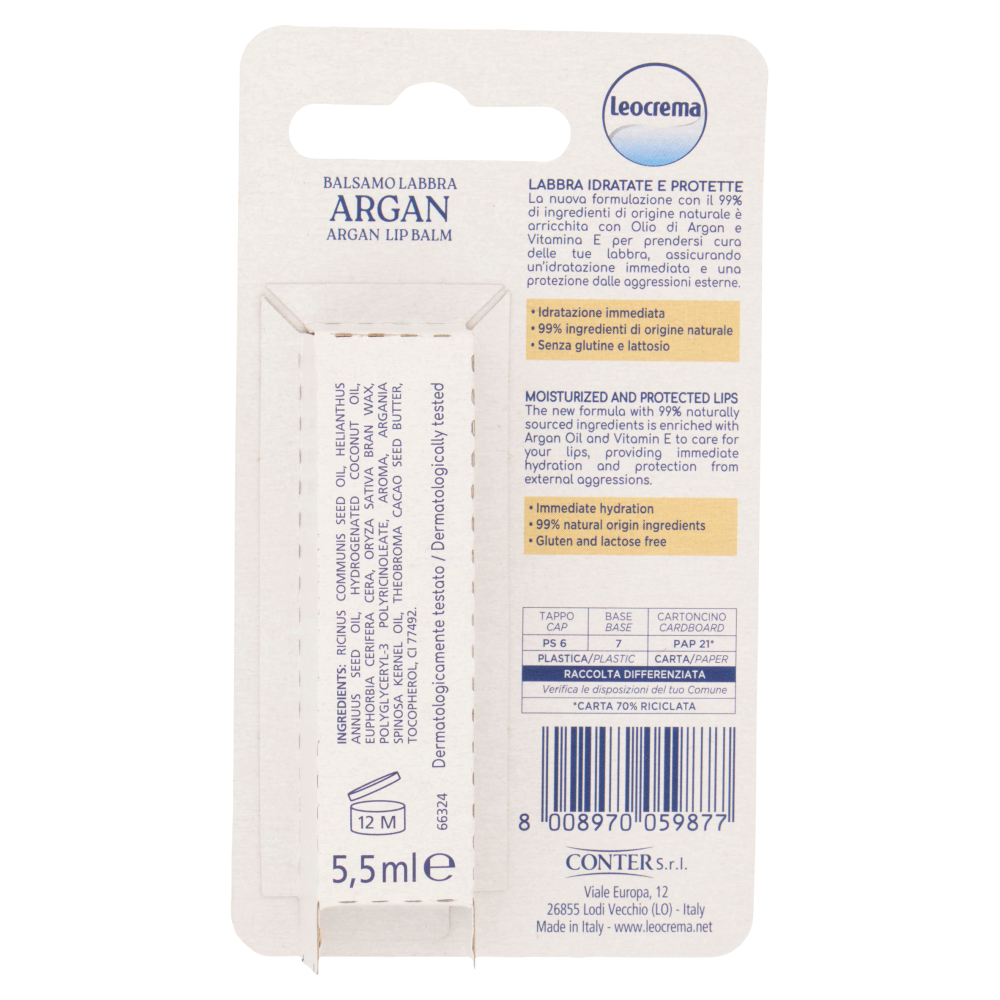 Leocrema Lip Balm Argan 5,5 ml