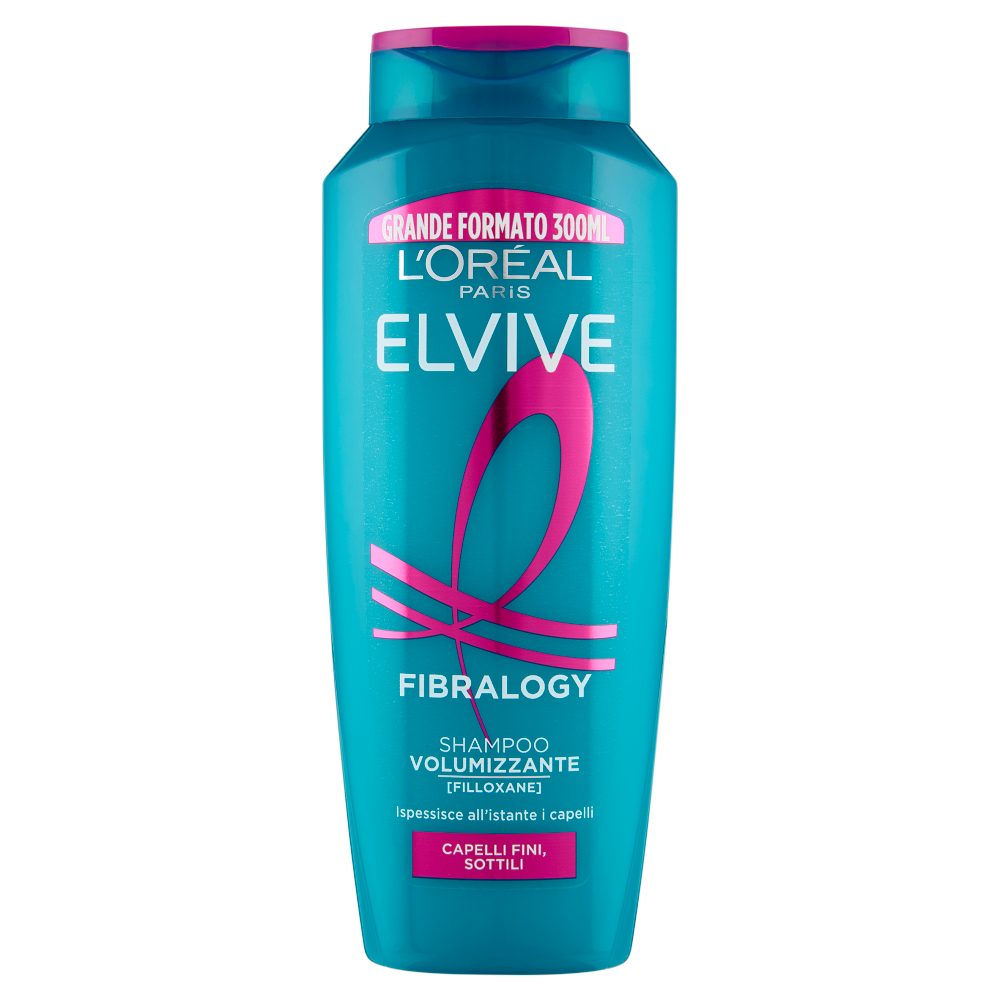 Elvive Fibralogy Shampoo Volumizzante, per Capelli Fini, Sottili, 300 ml