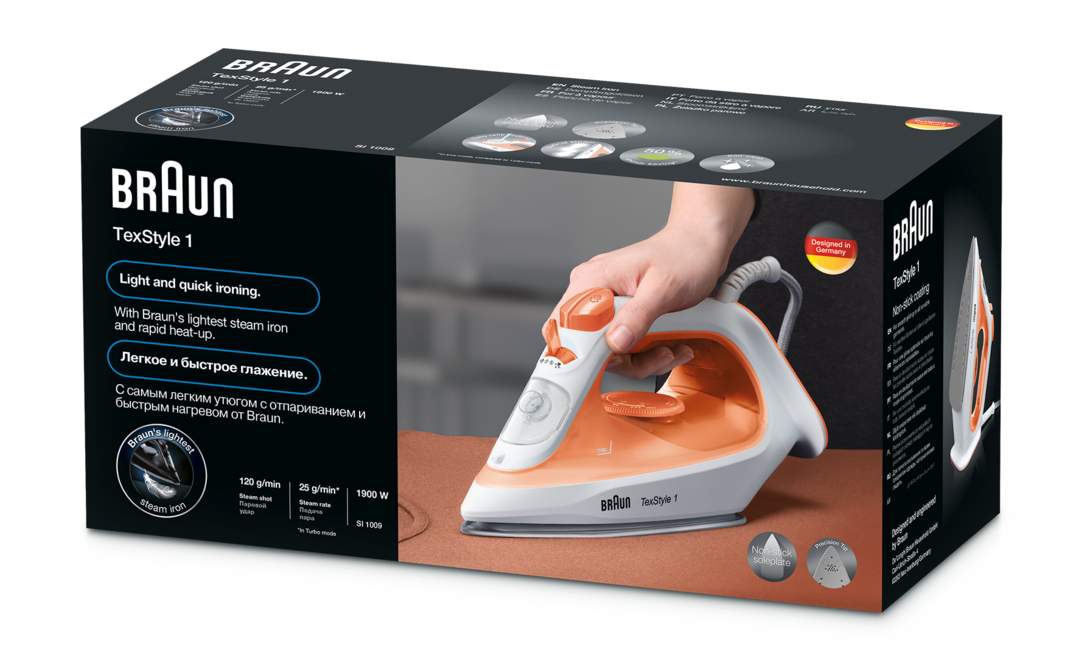Braun TexStyle 1 SI1009OR Ferro a vapore