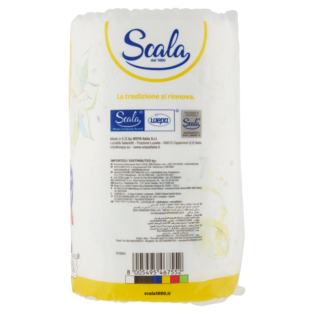 Scala Limone Asciugatutto Maxi Rotoli Decorati 2 pz