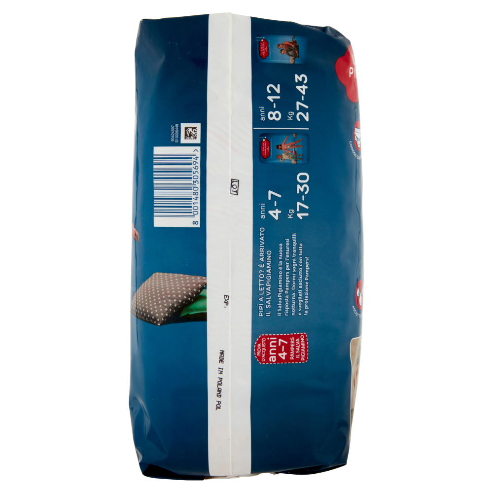 Pampers il Salva Pigiamino anni 4-7 Kg 17-30 Unisex 10 pz