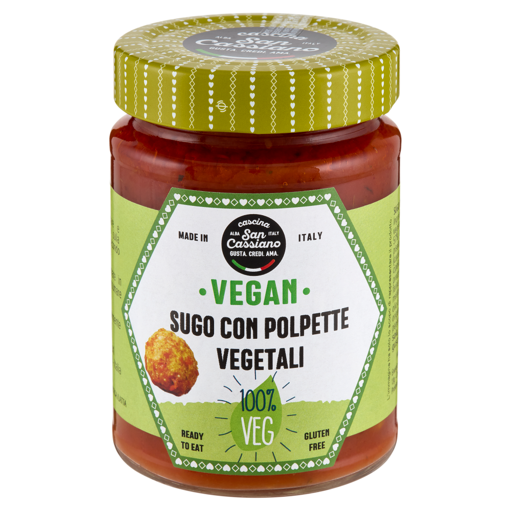 cascina San Cassiano Vegan Sugo con Polpette Vegetali 290 g