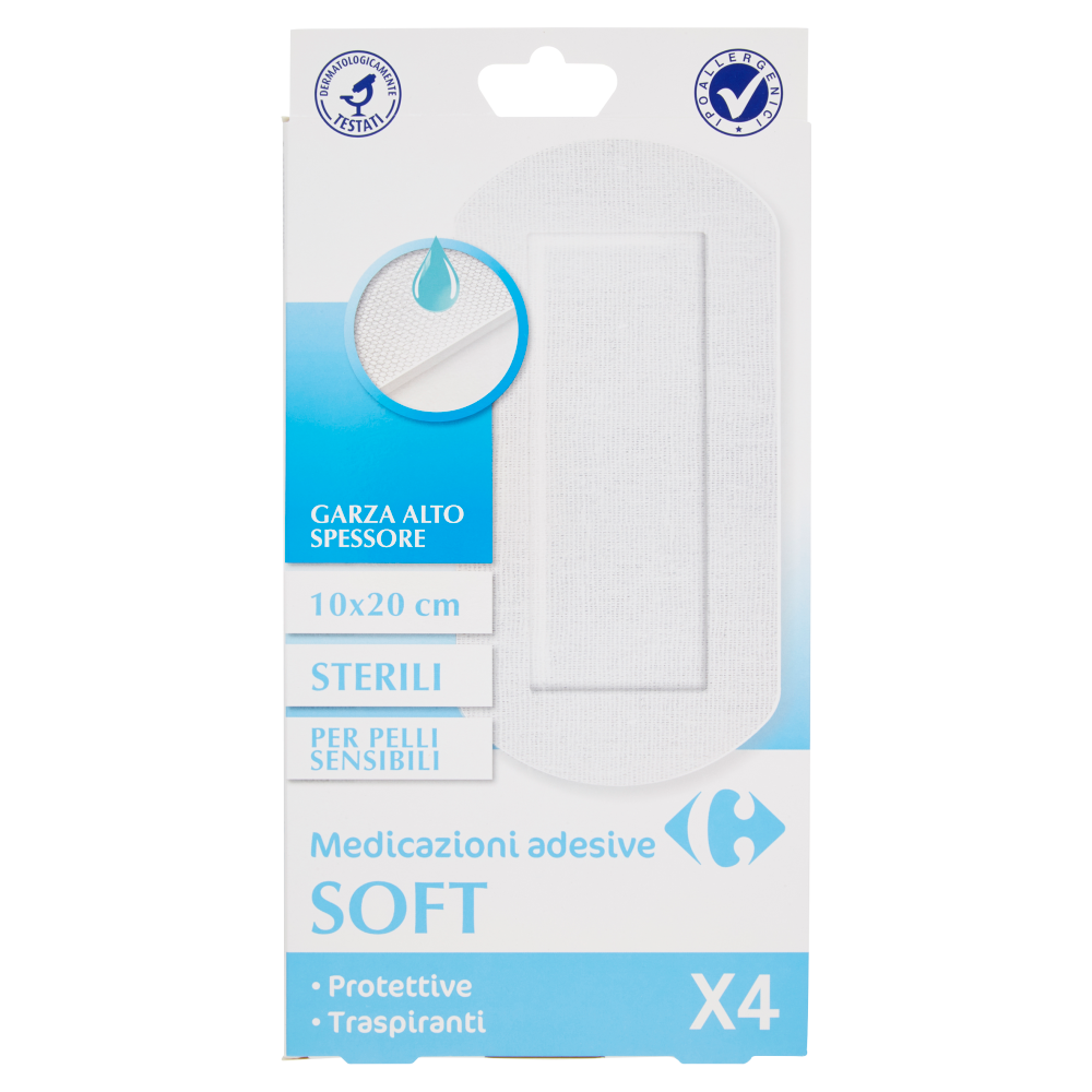 Carrefour Soft Medicazioni adesive Sterili 10x20 cm 4 pz