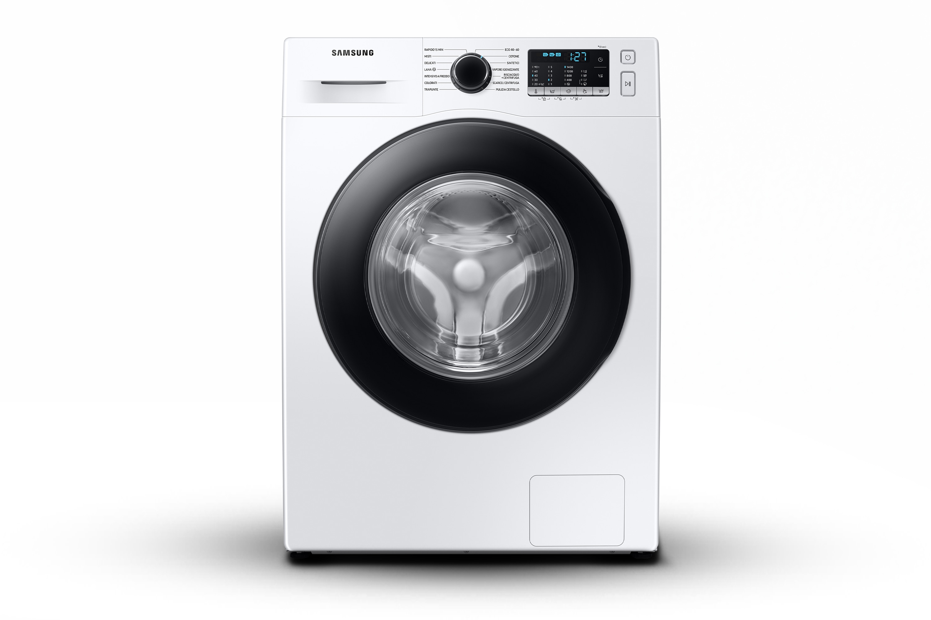 Samsung WW70TA026AE/ET lavatrice a caricamento frontale Crystal Clean™ 7 kg Classe B 1200 giri/min, Porta nera + panel nero