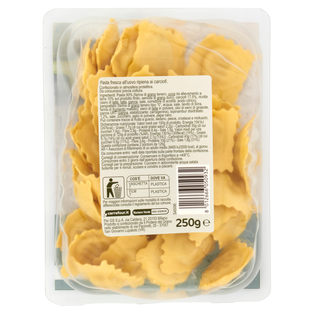 Carrefour Extra Ravioli Carciofi 250 g