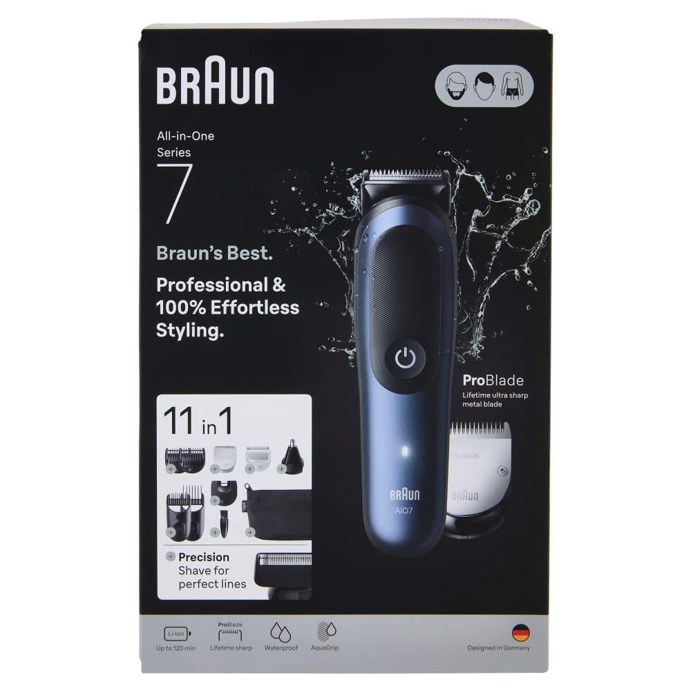 Braun All-in-One Series 7 11in1 AIO7540 Beard, Head & Body Blu