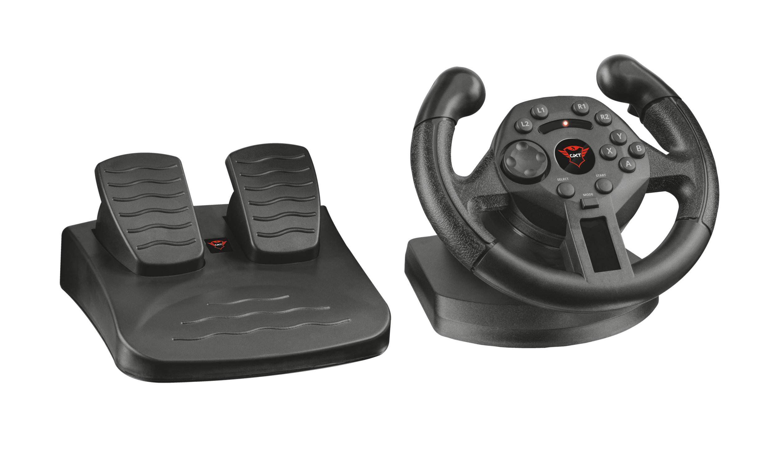 Trust GXT 570 Nero USB Sterzo + Pedali Analogico/Digitale PC, Playstation 3