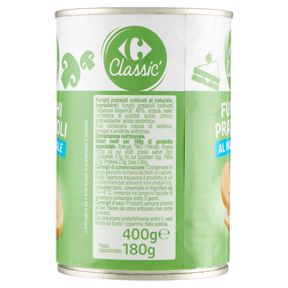 Carrefour Classic Funghi Prataioli al Naturale 400 g