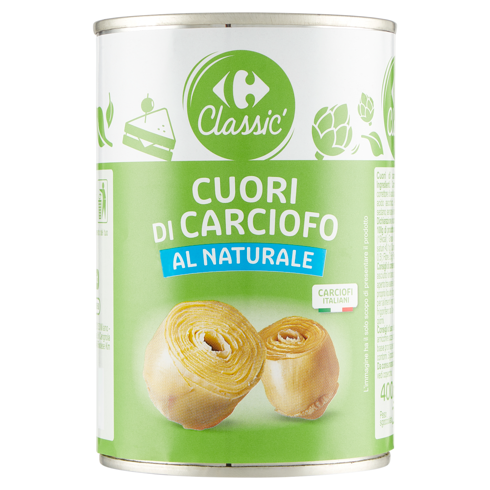 Carrefour Classic Cuori di Carciofo al Naturale 400 g