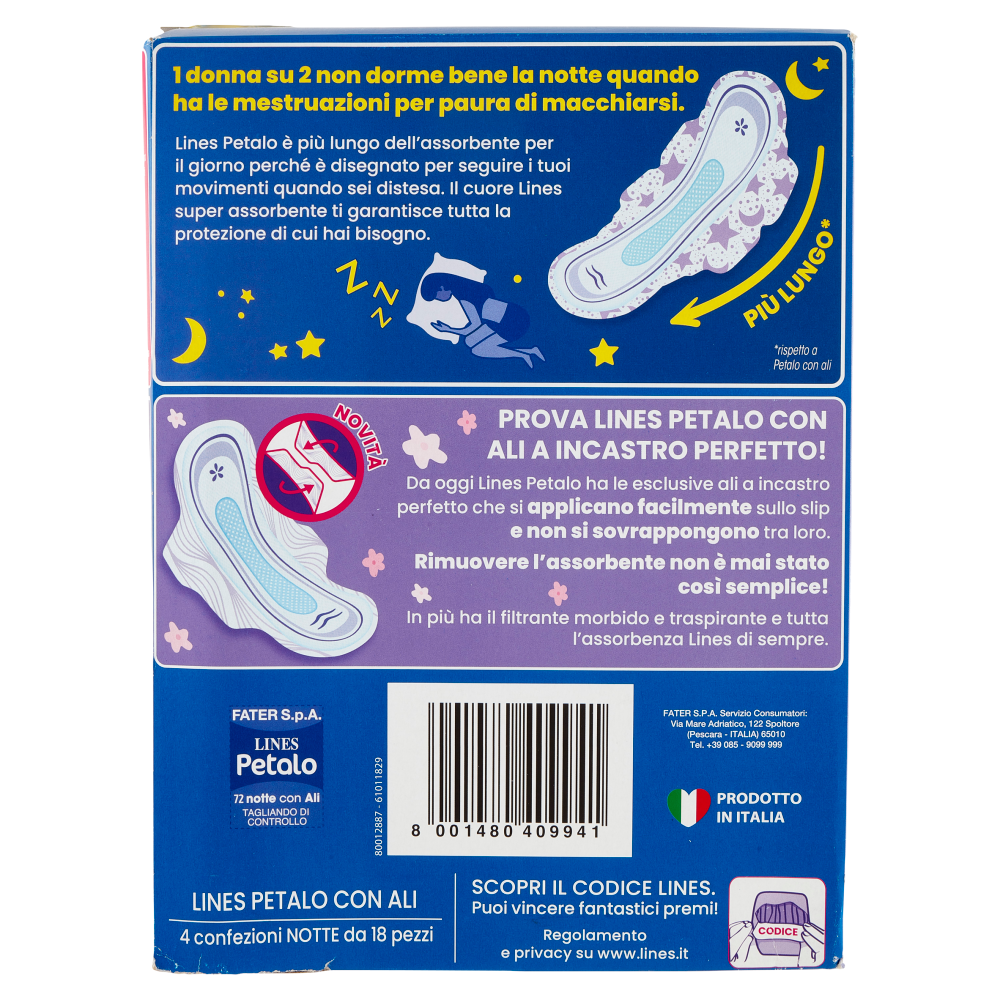 Lines Petalo notte con Ali 72 pz