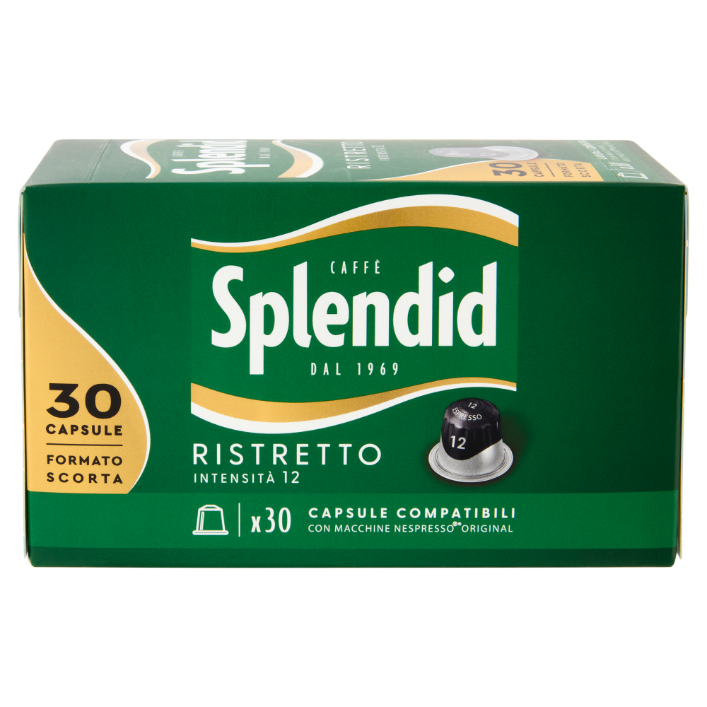 Splendid Ristretto 12 - 30 Capsule Caff&egrave; Compatibili con Macchine Nespresso*&reg; Original 156g