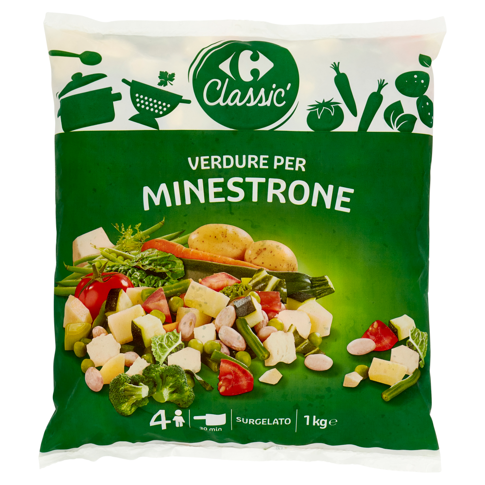 Carrefour Classic Verdure per Minestrone Surgelato 1 kg