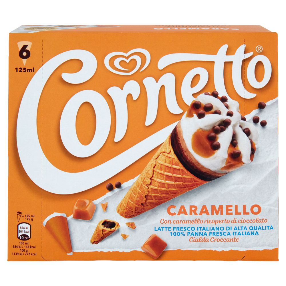 Cornetto Caramello 6 x 75 g