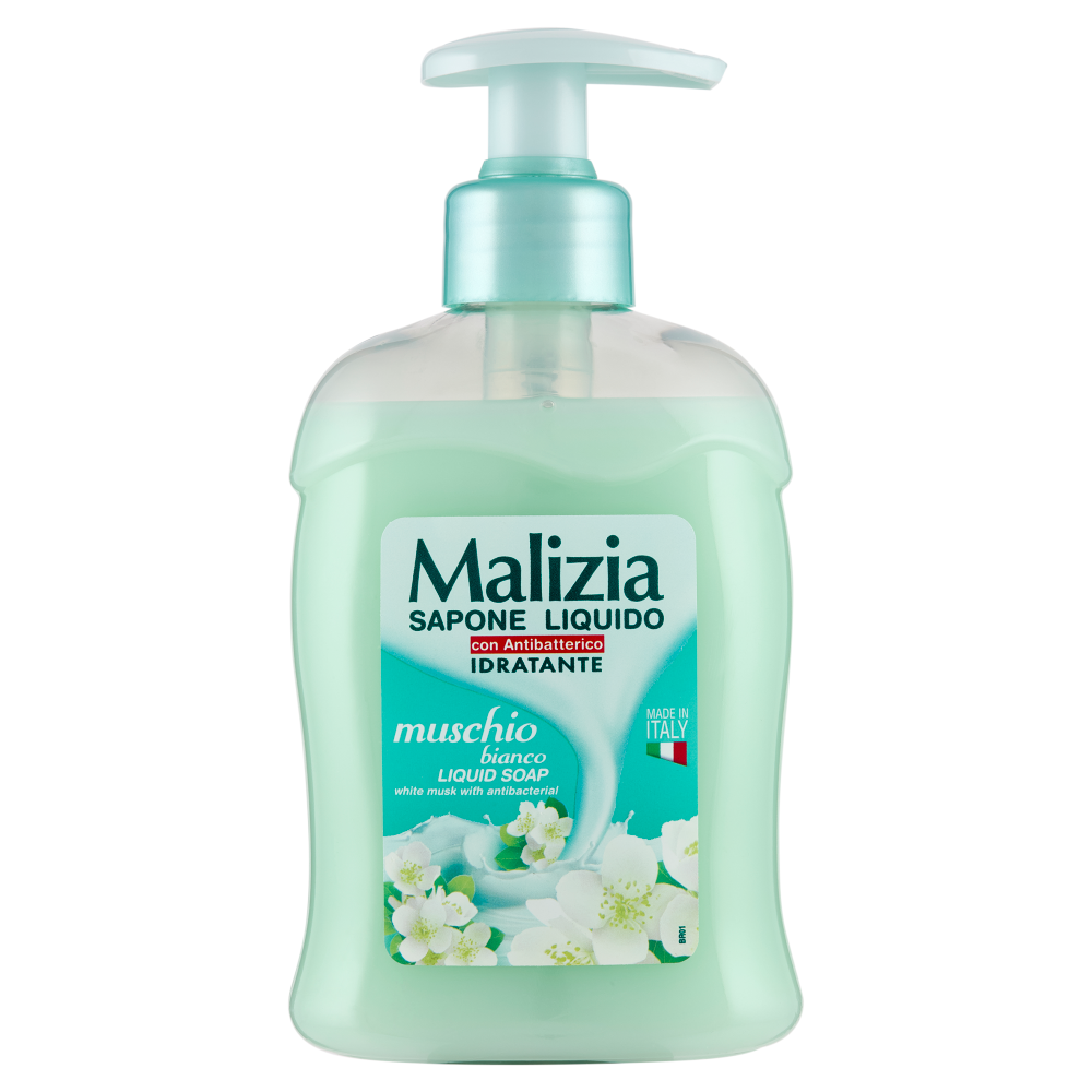 Malizia Sapone Liquido con Antibatterico Idratante muschio bianco 300 mL