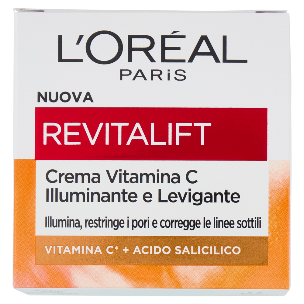 L'Oréal Paris Revitalift Clinical Crema Viso Vitamina C Illuminante e Levigante, 50 ml