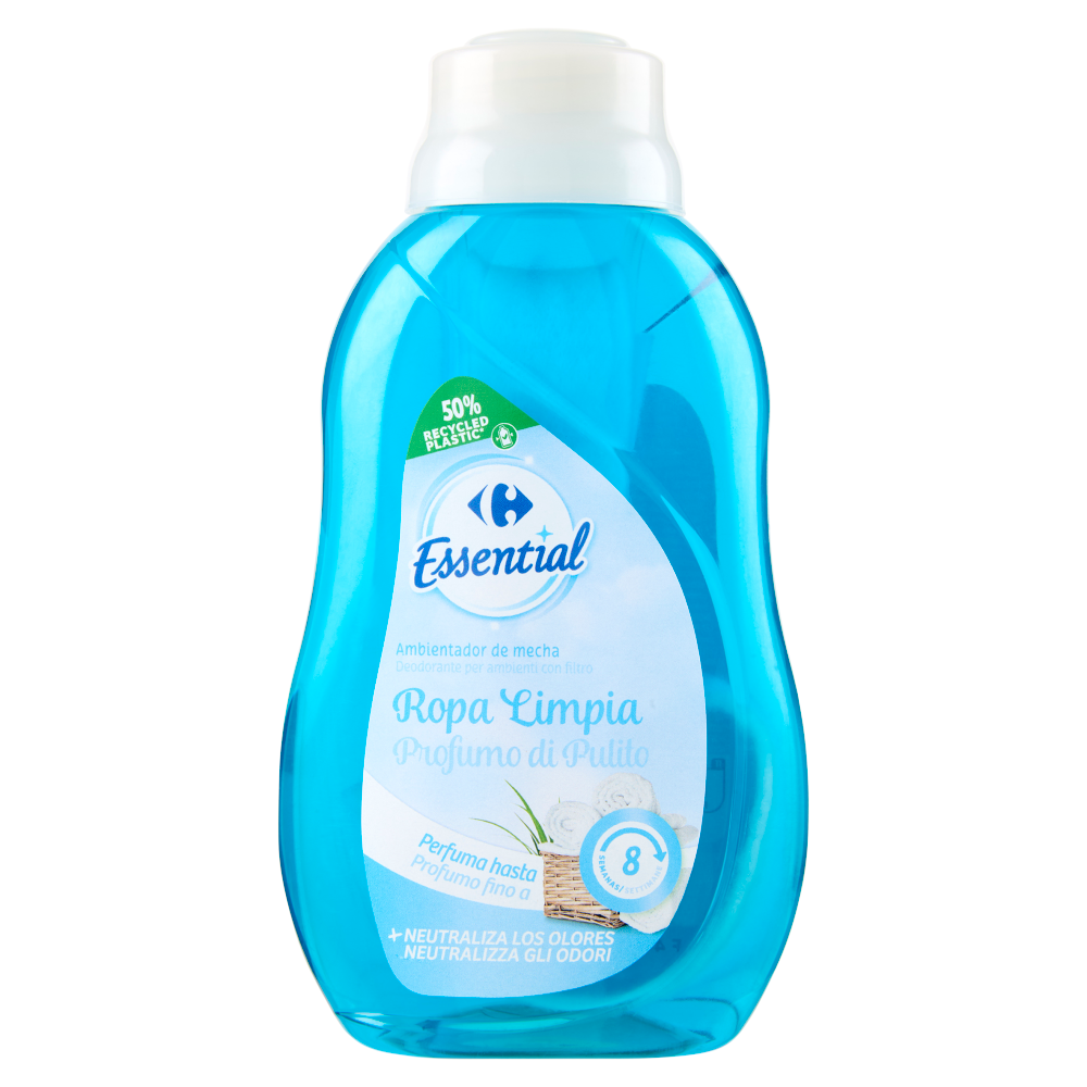 Carrefour Essential Deodorante per ambienti con filtro Profumo di Pulito 375 ml