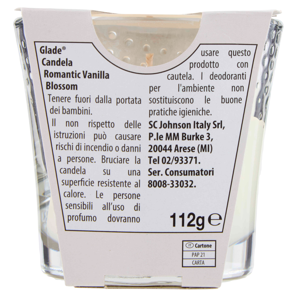 Glade® Candela profumata, fragranza Vaniglia, 112g