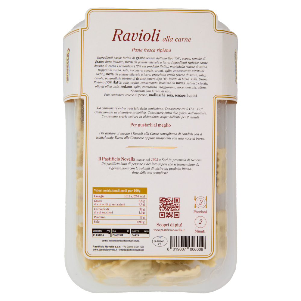 Pastificio Novella Ravioli alla Carne 300 g