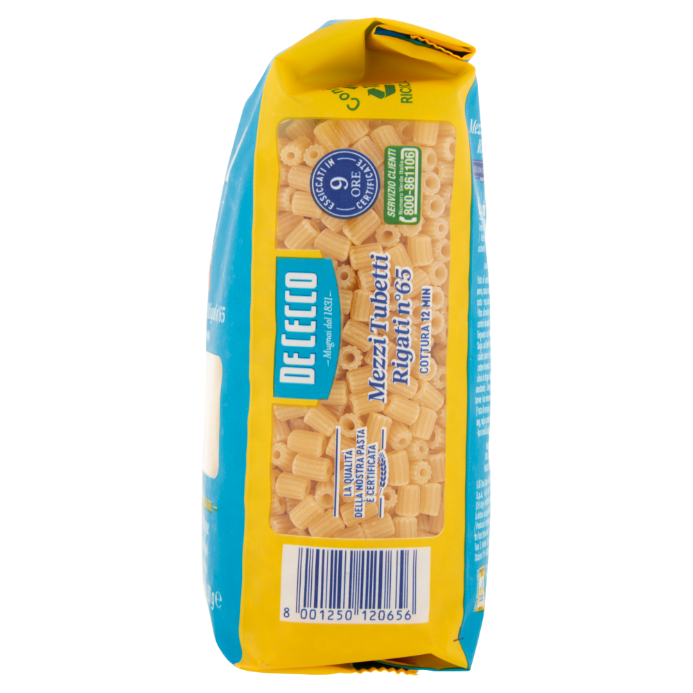 De Cecco Mezzi Tubetti Rigati n&deg;65 500 g