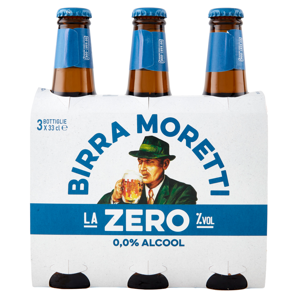 Birra Moretti la Zero % Vol 3 x 33 cl