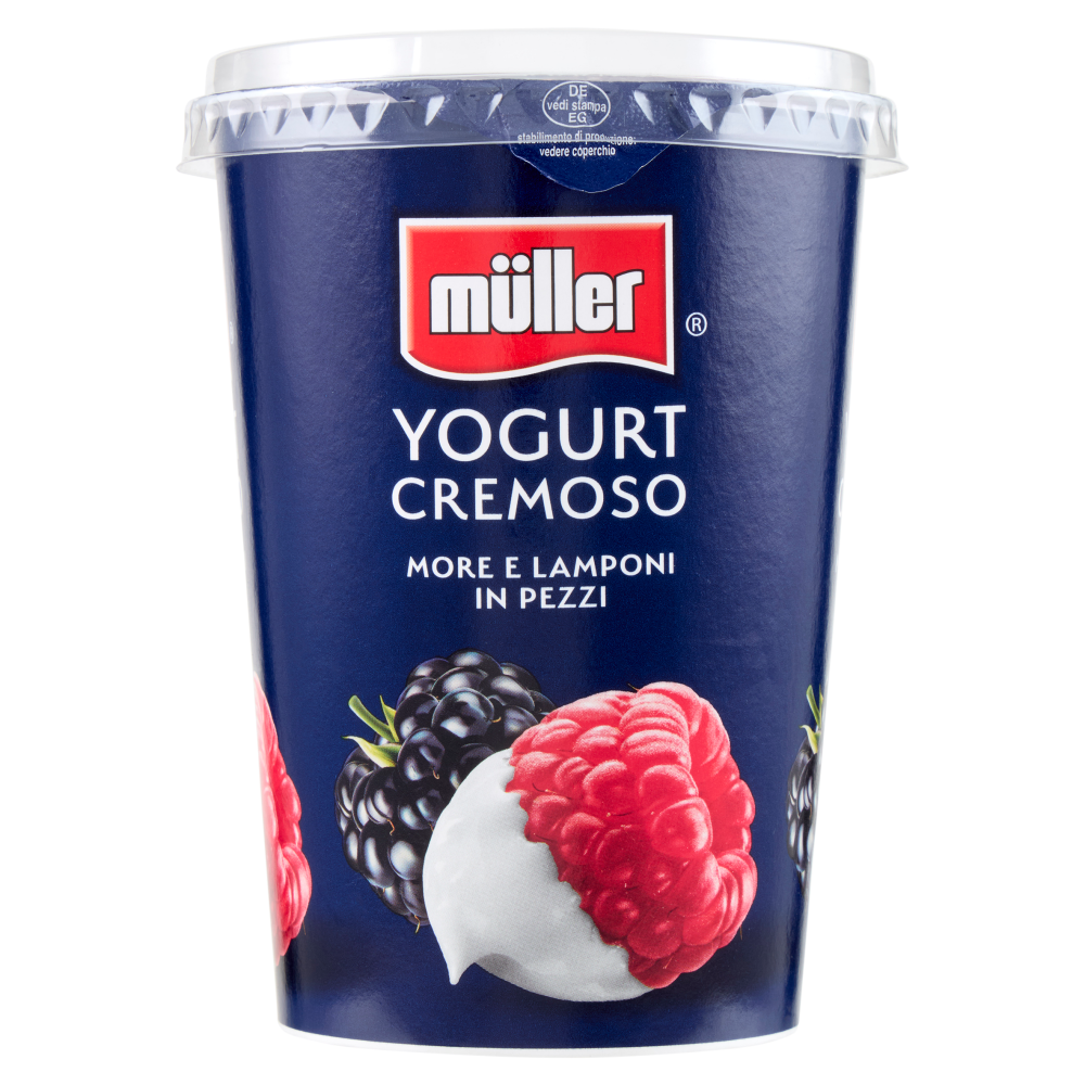müller Yogurt Cremoso More e Lamponi in Pezzi 500 g