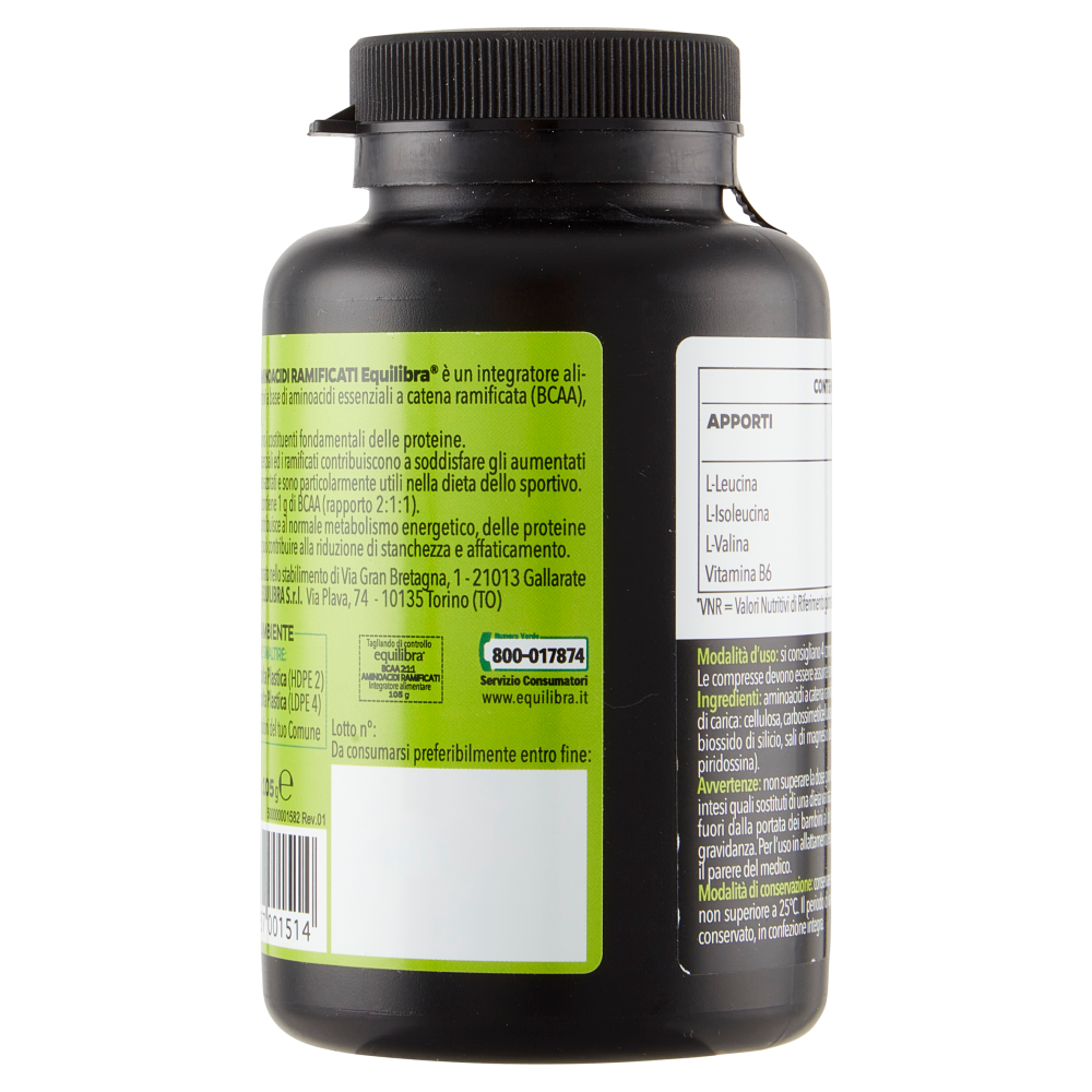 equilibra Sport BCAA 2:1:1 Aminoacidi Ramificati 100 compresse 105 g