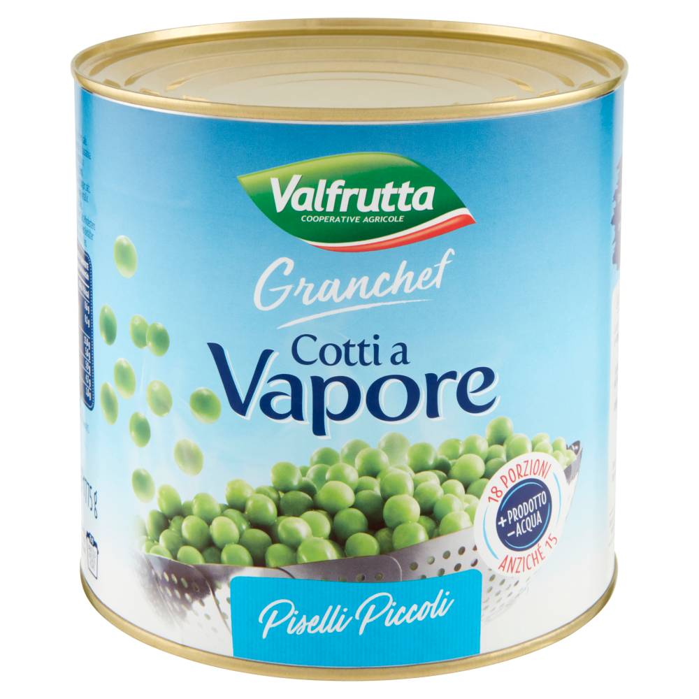 Valfrutta Granchef Cotti a Vapore Piselli Piccoli 2100 g