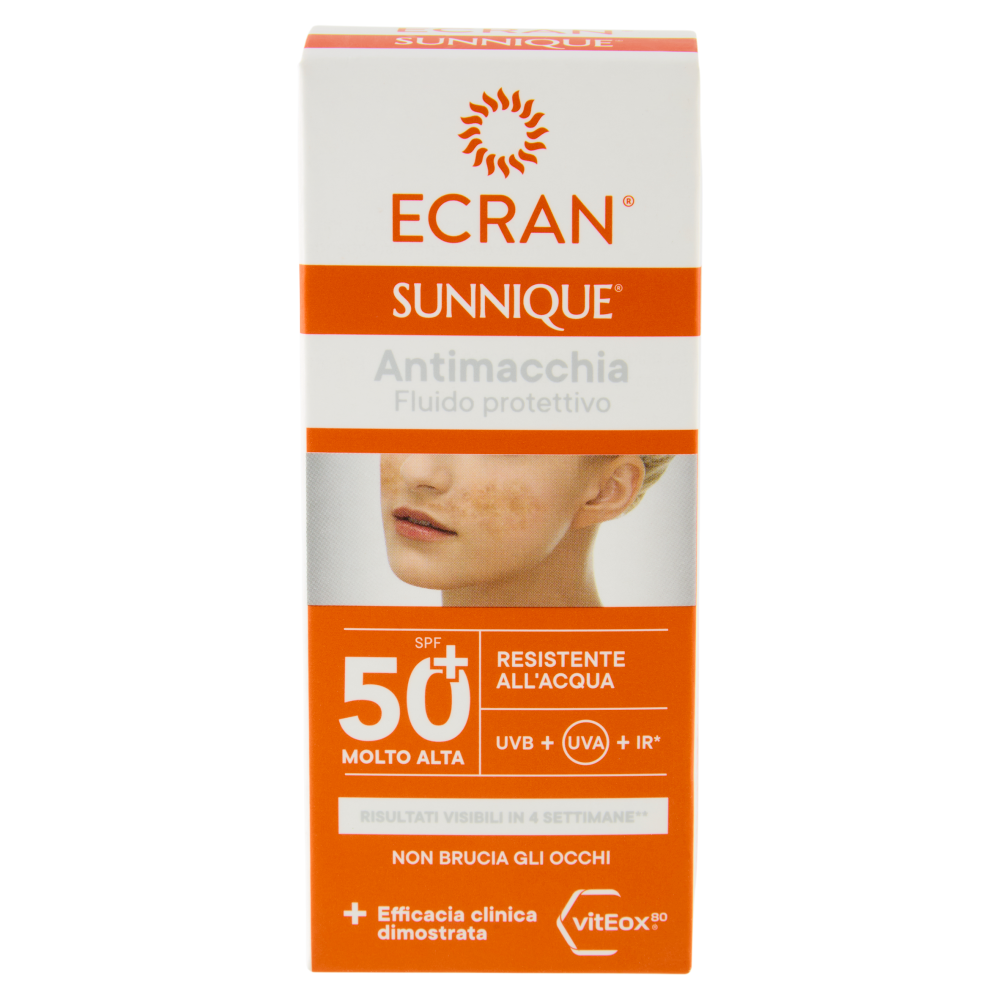 Ecran Sunnique Antimacchia Fluido protettivo SPF 50⁺ Molto Alta 50 ml