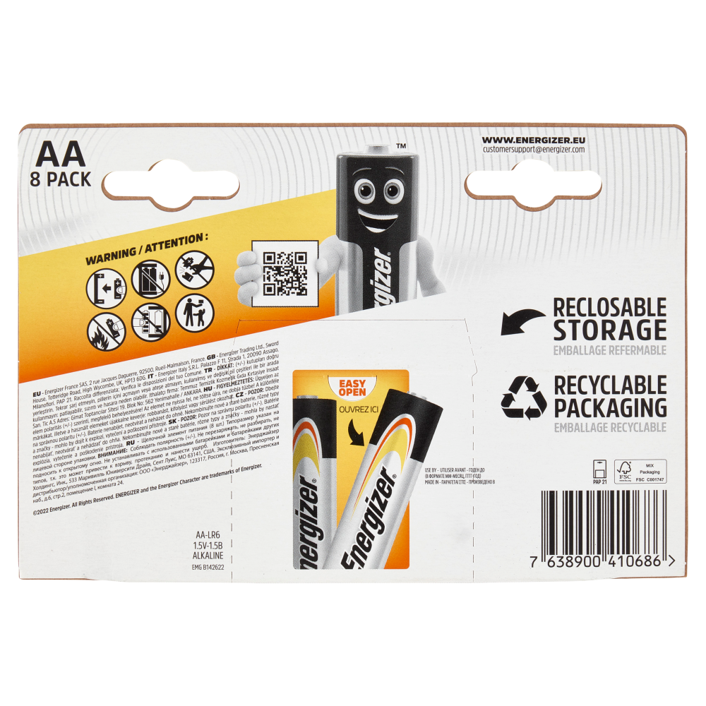 Energizer Alkaline Power AA 8 pz