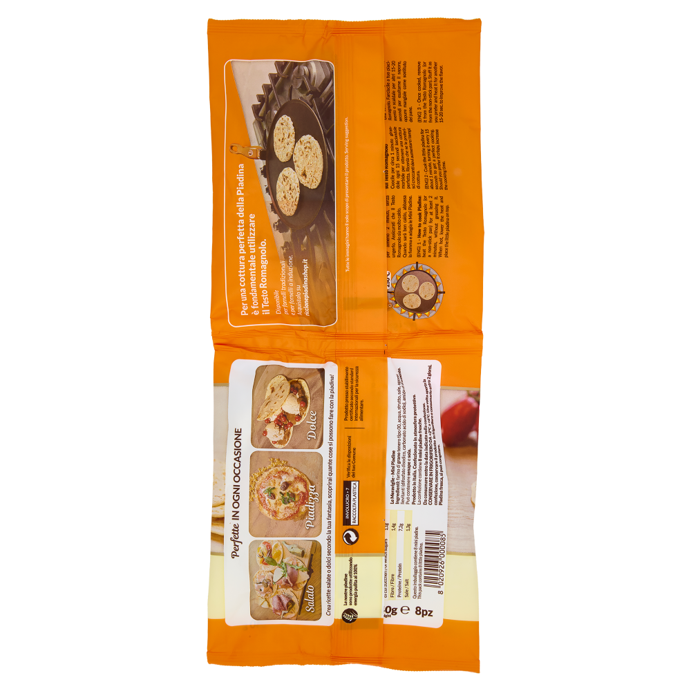 Riccionepiadina le Meraviglie Mini Piadine 8 pz 240 g