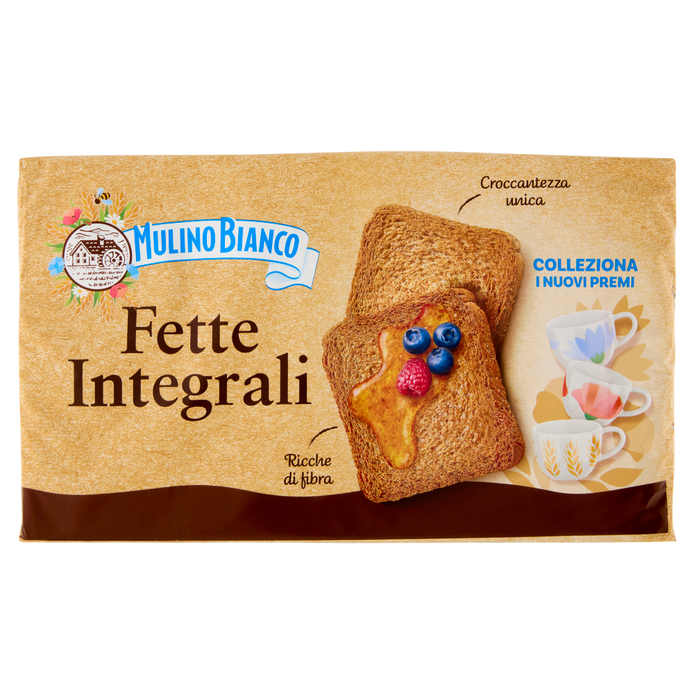 Mulino Bianco Fette Biscottate Integrali Ricche di Fibre 630g
