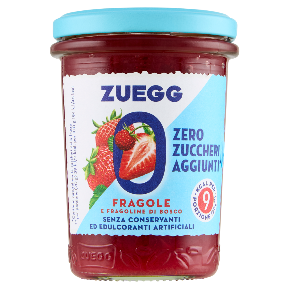 Zuegg Zero Zuccheri Aggiunti* Fragole e Fragoline di Bosco 220 g