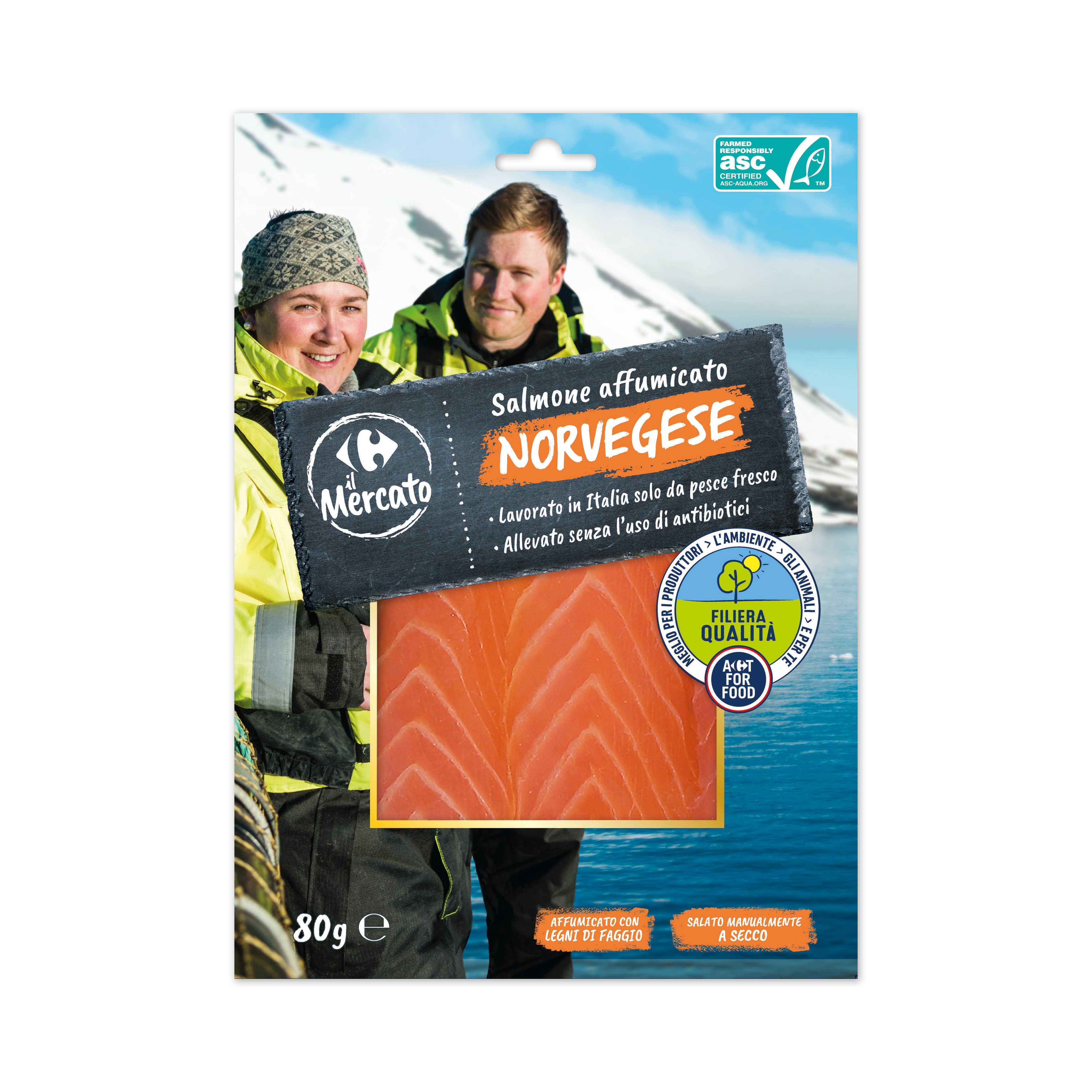 Salmone affumicato fetta lunga