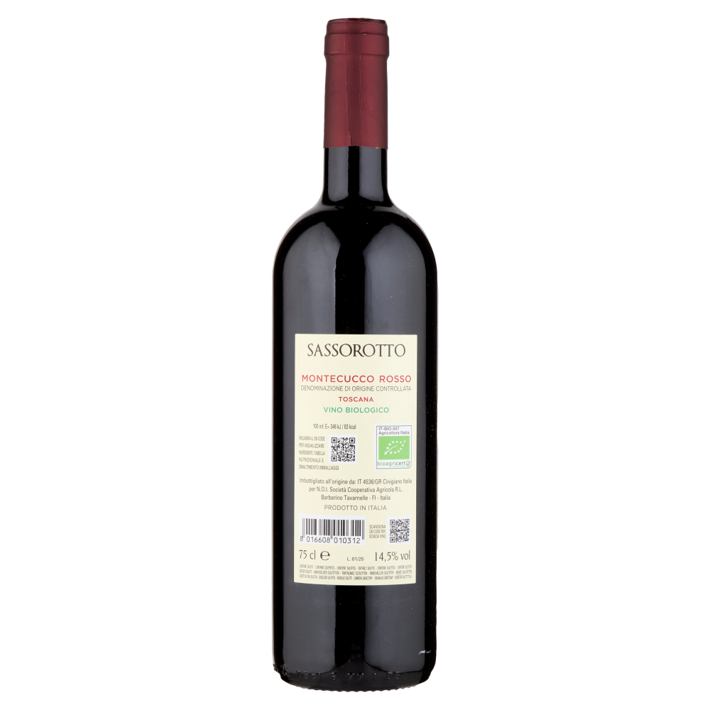 Sassorotto Montecucco Rosso DOC Toscana Vino Biologico 75 cl