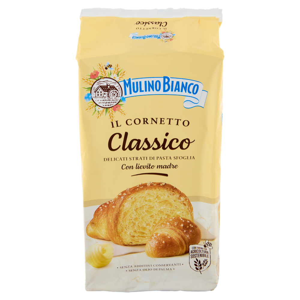 Mulino Bianco Cornetti Classici Merenda senza Additivi Conservanti 6 pezzi 240g
