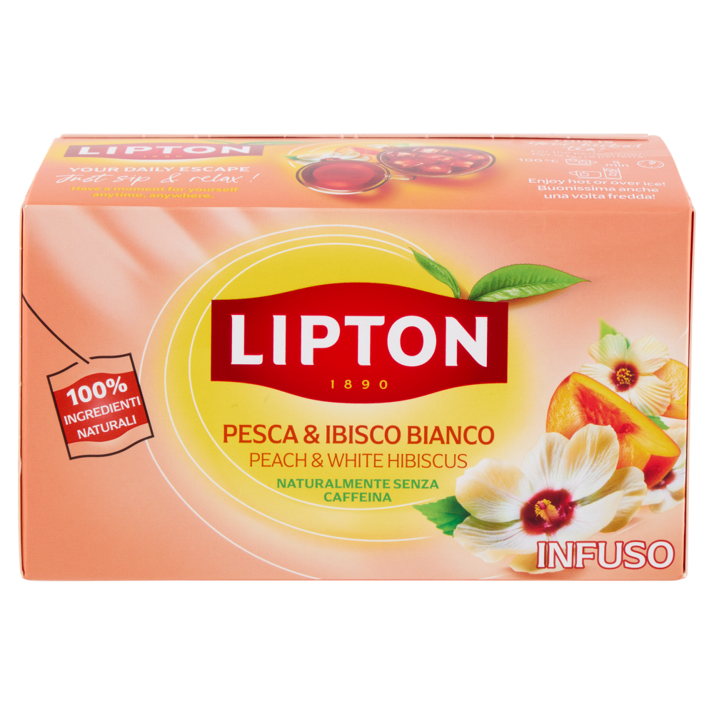 Lipton Pesca & Ibisco Bianco Infuso 20 x 1,7 g