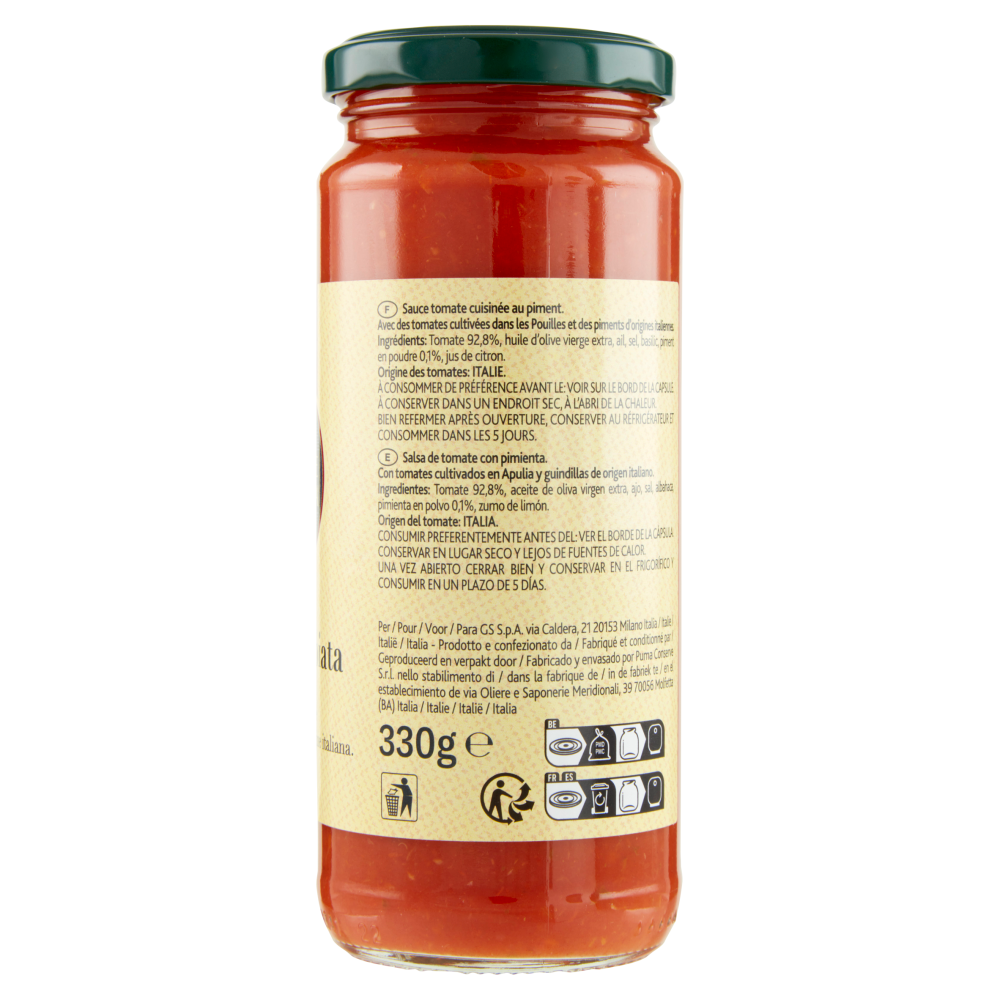 Terre d'Italia Sugo all'arrabbiata 330 g