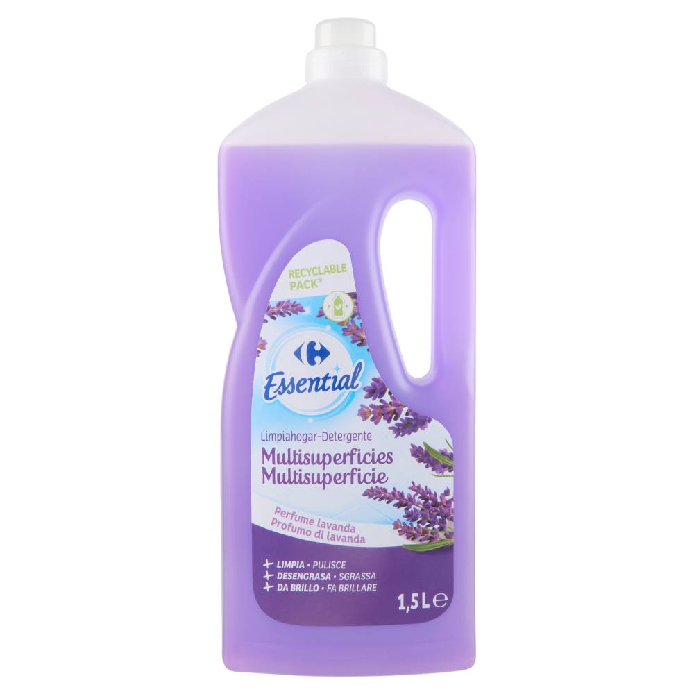 Carrefour Essential Detergente Multisuperficie Profumo di Lavanda 1,5 L