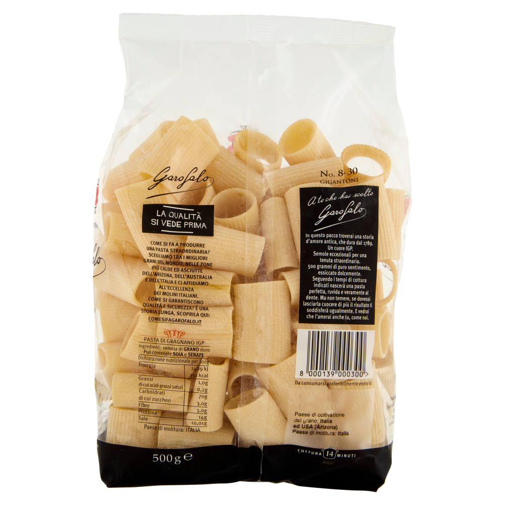 Garofalo Gigantoni 8-30 Pasta di Gragnano IGP 500 g