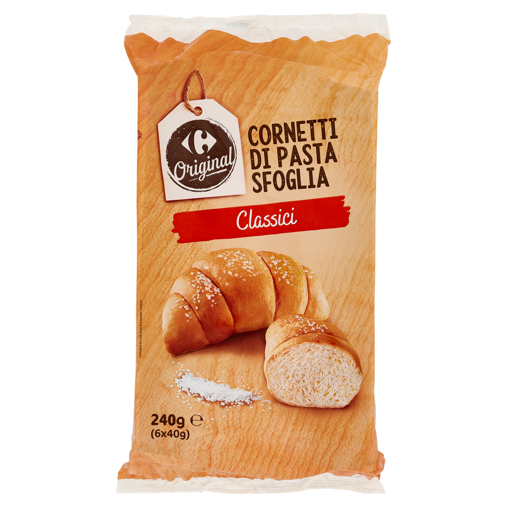 Carrefour Original Cornetti di Pasta Sfoglia Classici 6 x 40 g