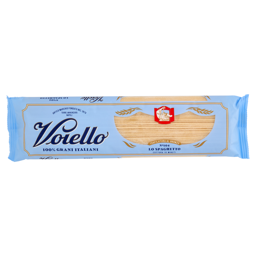 Voiello Pasta Lo Spaghetto N°104 grani 100% italiani Trafilata bronzo 500g