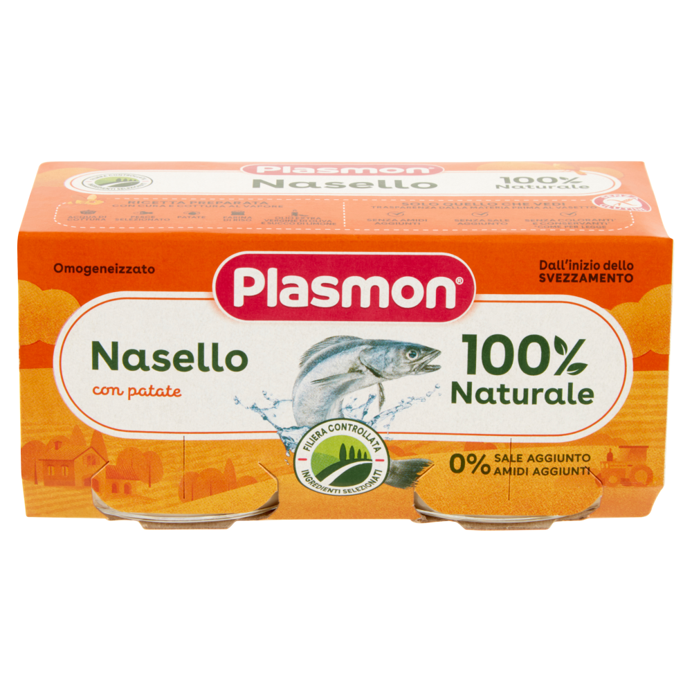 Plasmon Omogeneizzato Nasello con patate 2 x 80 g