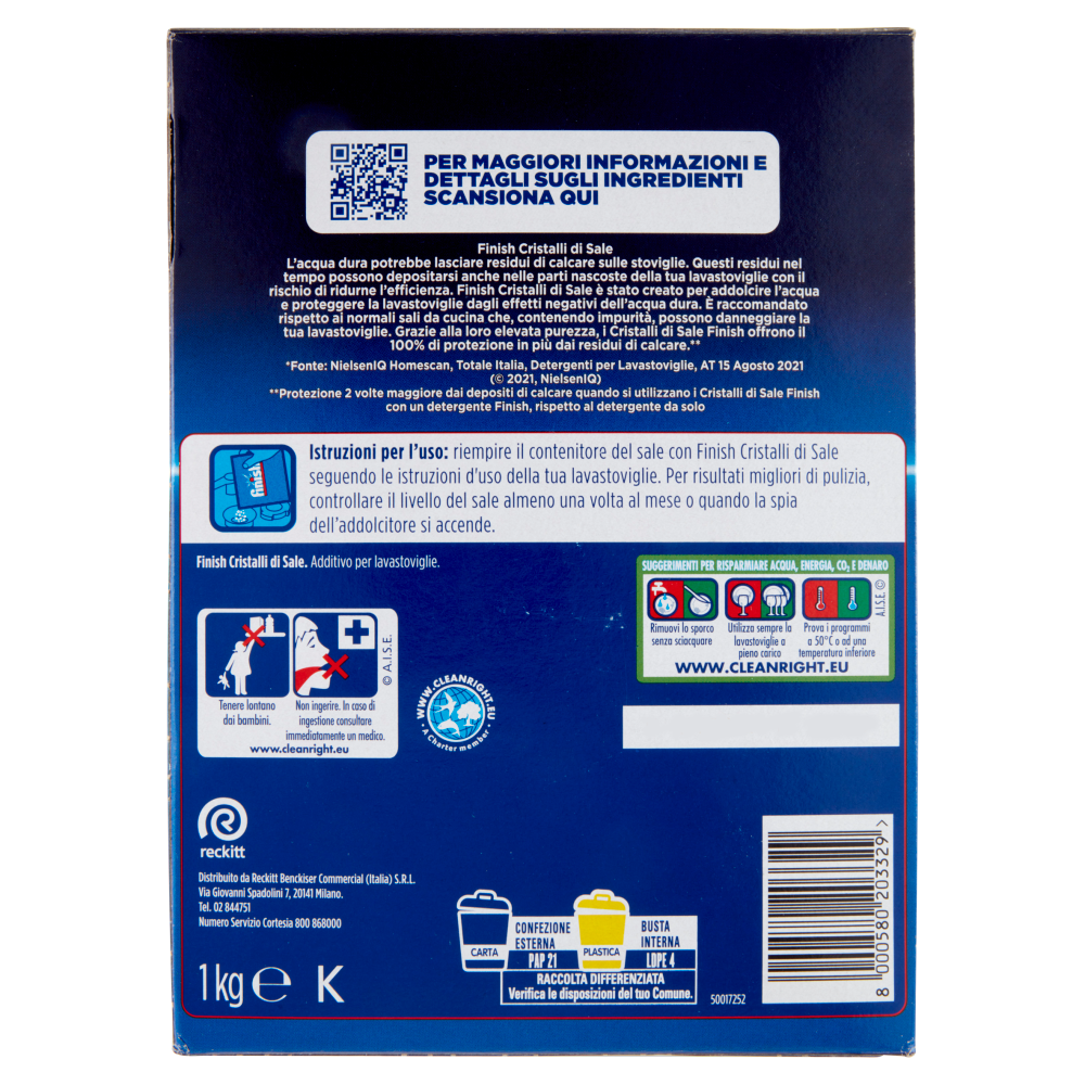 Finish Cristalli di Sale cura lavastoviglie 1000 g