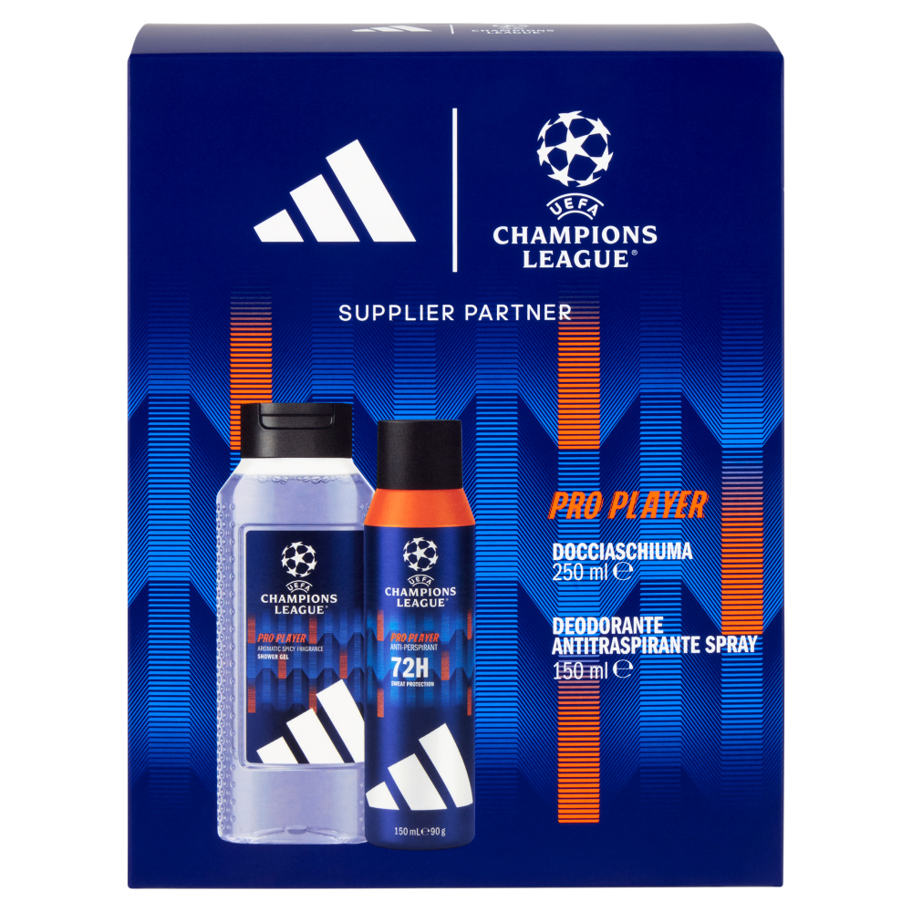 adidas Xmas25 Maschile Deo Antitraspirante 150 ml + Shower Gel 250 ml UEFA 12 