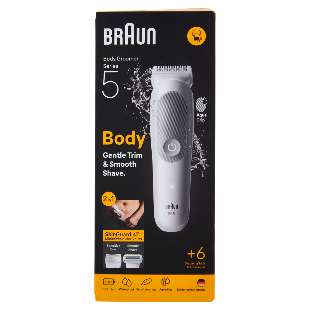 Braun Body Groomer Series 5 BG5550 Body + 6 Groomin Tools & Accessories
