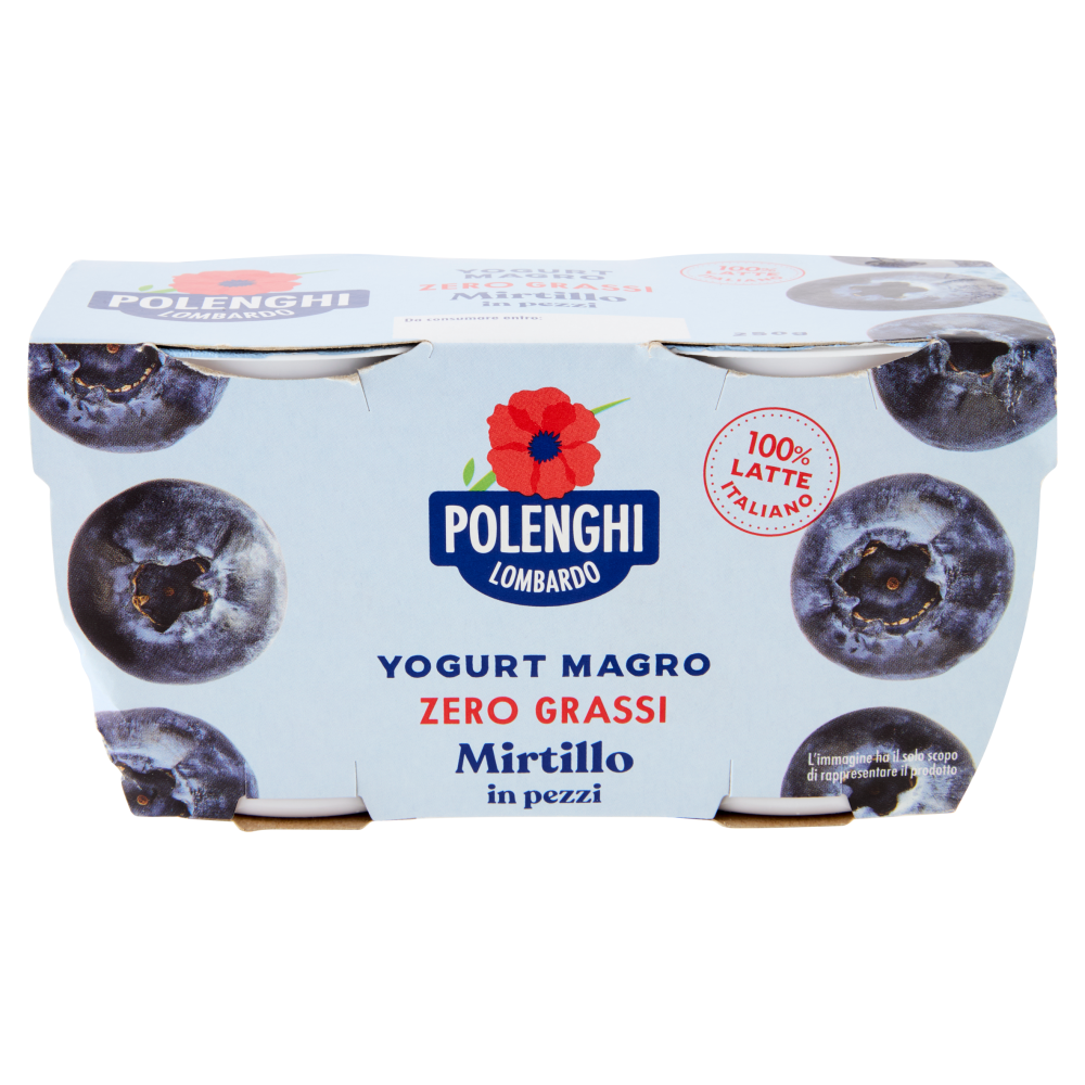 Polenghi Lombardo Yogurt Magro Zero Grassi Mirtillo in pezzi 2 x 125 g