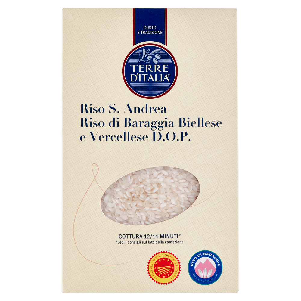 Terre d'Italia Riso S. Andrea Riso di Baraggia Biellese e Vercellese D.O.P. 1 kg