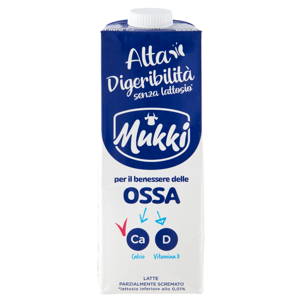 Mukki Alta Digeribilit&agrave; senza lattosio* per il benessere delle Ossa 1 litro